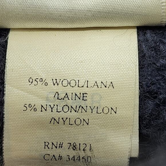 Eileen Fisher Vintage Blue Long Sleeve Boiled Wool Sweater Size Medium - Picture 3 of 4